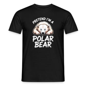 Polar Bear Sayings Polar Bears Funny Polar Bear Gift - Men's T-Shirt - black - Front - AI Model Male 178 light (178cm)