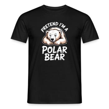 Eisbär Sprüche Eisbären Lustiges Eisbär Geschenk - Männer T-Shirt - Schwarz - Vorne - AI Model Male 178 light (178cm)