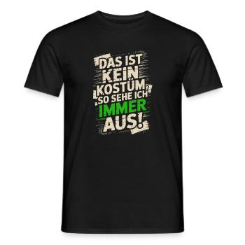 Karneval Das Ist Kein Kostüm Fasching Halloween - Männer T-Shirt - Schwarz - Vorne - AI Model Male 178 light (178cm)