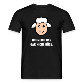 Lamm Cartoon Spruch Shirt - Männer T-Shirt - Schwarz - Vorne - AI Model Male 178 light (178cm)