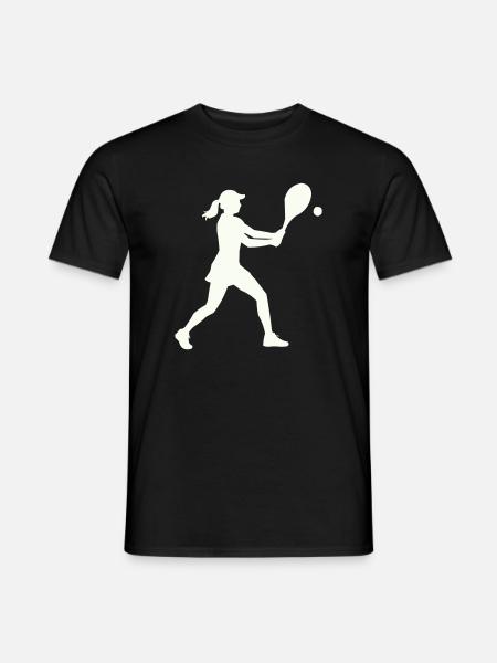 Tennis Player Silhouette - Men's T-Shirt - black