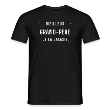 Meilleur Grand-Père de la Galaxie - T-shirt homme - noir - Devant - AI Model Male 178 light (178cm)