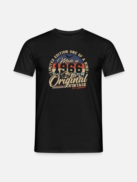 60e anniversaire 60 ans 1966 Né - T-shirt homme - noir