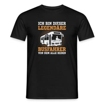 Linienbus Busfahrer Schulbus Busfahrerin Bus - Männer T-Shirt - Schwarz - Vorne - AI Model Male 178 light (178cm)