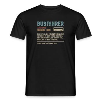 Linienbus Busfahrer Schulbus Busfahrerin Bus - Männer T-Shirt - Schwarz - Vorne - AI Model Male 178 light (178cm)
