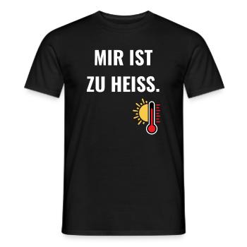 Mir ist zu heiß.  - Männer T-Shirt - Schwarz - Vorne - AI Model Male 178 light (178cm)