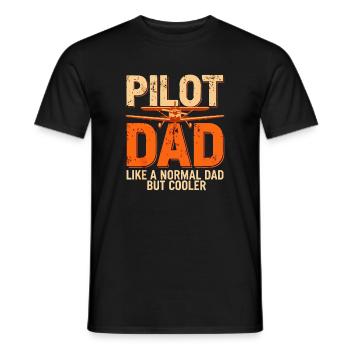 Pilot Dad Cooler Pilot - Männer T-Shirt - Schwarz - Vorne - AI Model Male 178 light (178cm)