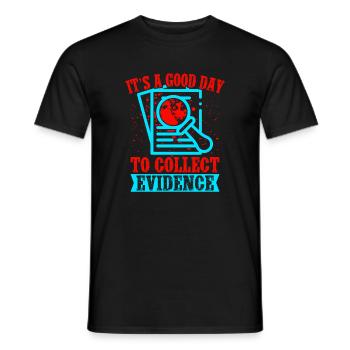 Majeure en sciences médico-légales Bonne journée à collectionner - T-shirt homme - noir - Devant - AI Model Male 178 light (178cm)