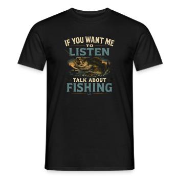 Angler Spruch Angeln Humor Fishing Geschenkidee - Männer T-Shirt - Schwarz - Vorne - AI Model Male 178 light (178cm)