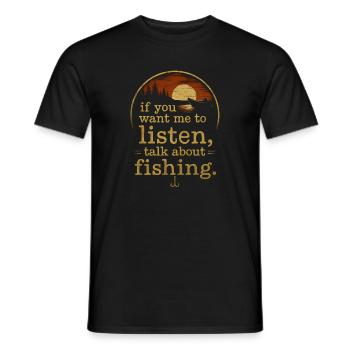 Angler Spruch Angeln Humor Fishing Geschenkidee - Männer T-Shirt - Schwarz - Vorne - AI Model Male 178 light (178cm)