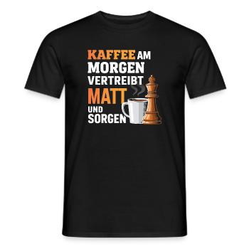 Schach Geschenk | Lustige Kaffee Idee Papa - Männer T-Shirt - Schwarz - Vorne - AI Model Male 178 light (178cm)
