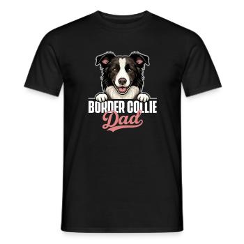 Border Collie Dad Sheepdog Agility Dog - Men's T-Shirt - black - Front - AI Model Male 178 light (178cm)