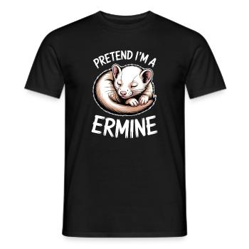 Dictons d’hermine Drôle d’hermine Cadeau drôle d’hermine - T-shirt homme - noir - Devant - AI Model Male 178 light (178cm)