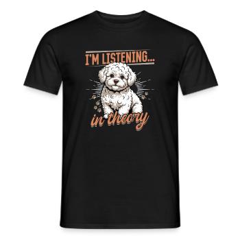 Bichon Frise Dog Breed - Men's T-Shirt - black - Front - AI Model Male 178 light (178cm)