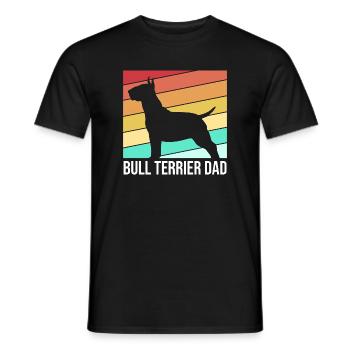 Bull terrier - T-shirt homme - noir - Devant - AI Model Male 178 light (178cm)
