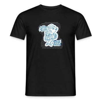 Petit Poisson Gribouillage Grandeur - T-shirt homme - noir - Devant - AI Model Male 178 light (178cm)