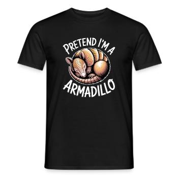 Armadillos Expressions Drôles Cadeau d’Armadillos - T-shirt homme - noir - Devant - AI Model Male 178 light (178cm)