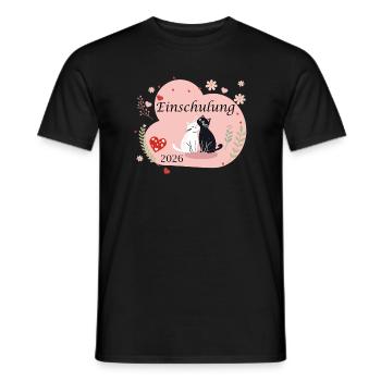  Einschulung 2026 - Männer T-Shirt - Schwarz - Vorne - AI Model Male 178 light (178cm)
