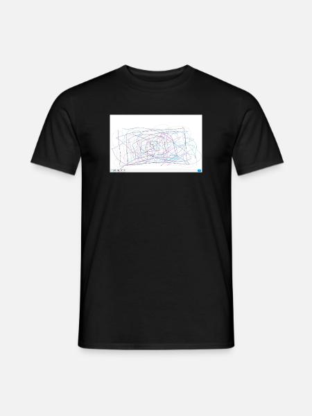 Abstract Paint Swirl Sketch - Men's T-Shirt - black