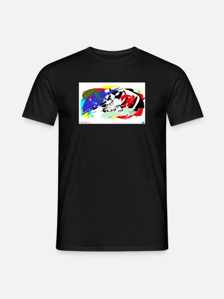Color Battles Lines - Men's T-Shirt - black