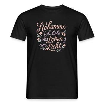 Hebamme: Leben ans Licht - Männer T-Shirt - Schwarz - Vorne - AI Model Male 178 light (178cm)