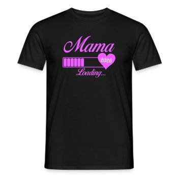Mama 2026 Loading Herz - Männer T-Shirt - Schwarz - Vorne - AI Model Male 178 light (178cm)