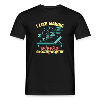Anesthésiste Anesthésie Snooze - T-shirt homme - noir - Devant - AI Model Male 178 light (178cm)
