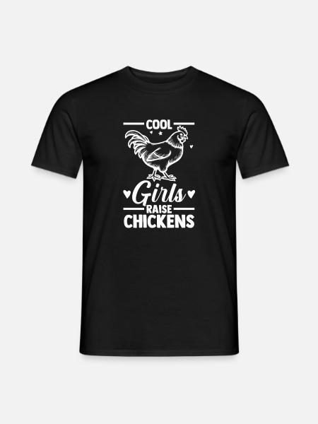 Élevage de coqs, volaille, poulet - T-shirt homme - noir
