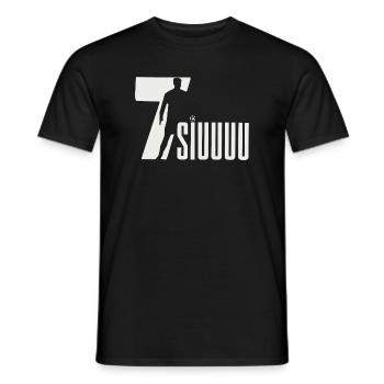 Fußball-Silhouette, Siuuuuu - Männer T-Shirt - Schwarz - Vorne - AI Model Male 178 light (178cm)