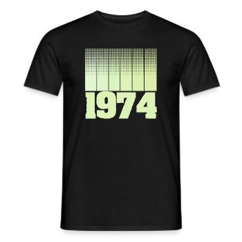 1974 - T-shirt homme - noir - Devant - AI Model Male 178 light (178cm)
