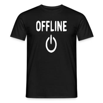 Offline Power Icon Muster - Männer T-Shirt - Schwarz - Vorne - AI Model Male 178 light (178cm)