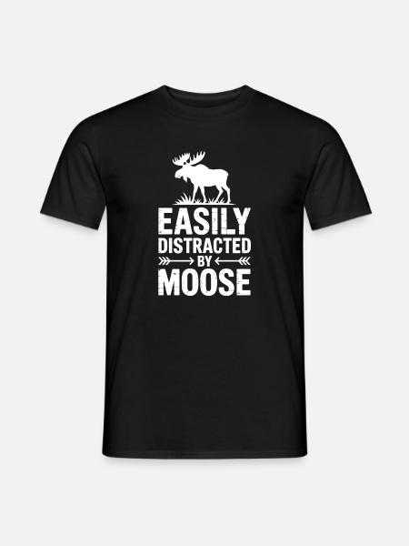 Elch Sprüche Elche Lustiges Elch Geschenk - Männer T-Shirt - Schwarz