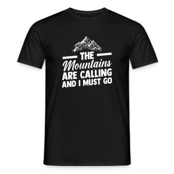 Randonnée sur sentier de montagne Randonnée en plein air Braconnage - T-shirt homme - noir - Devant - AI Model Male 178 light (178cm)