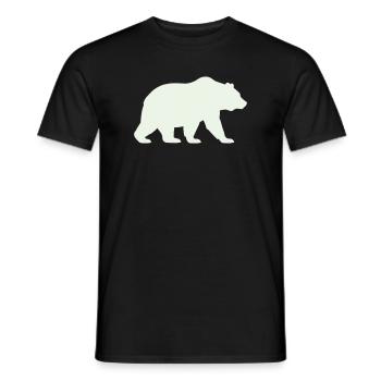 Soft green bear silhouette - Men's T-Shirt - black - Front - AI Model Male 178 light (178cm)