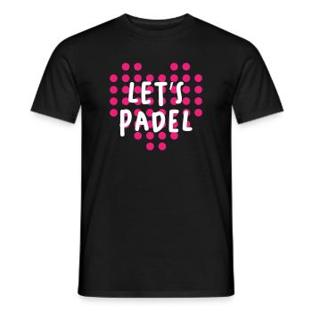 Lets_Padel - Männer T-Shirt - Schwarz - Vorne - AI Model Male 178 light (178cm)