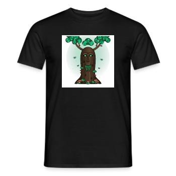 Waldgeist Baumgesicht - Männer T-Shirt - Schwarz - Vorne - AI Model Male 178 light (178cm)