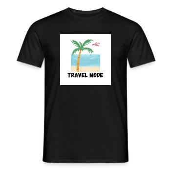 Mode Voyage Conception de plages tropicales - T-shirt homme - noir - Devant - AI Model Male 178 light (178cm)
