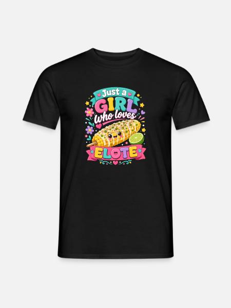 Mädchen liebt Elote - Männer T-Shirt - Schwarz