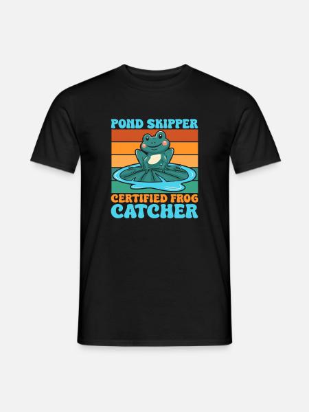 Frog Catcher Pond Skipper Frog - Men's T-Shirt - black