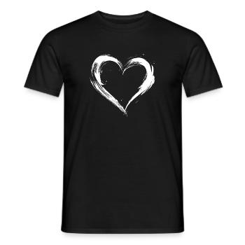 Heart - Men's T-Shirt - black - Front - AI Model Male 178 light (178cm)