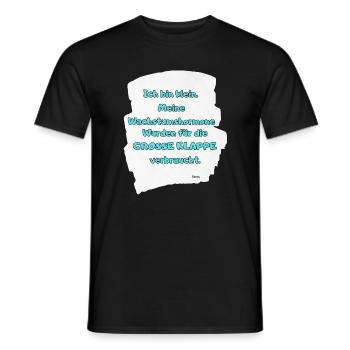 Kleines Ich Große Klappe - Männer T-Shirt - Schwarz - Vorne - AI Model Male 178 light (178cm)
