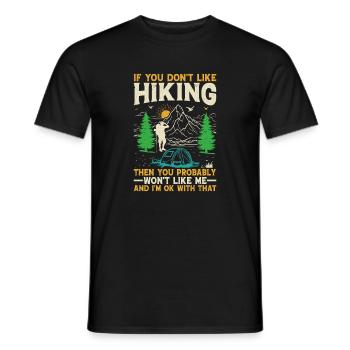 Si tu n’aimes pas la randonnée, alors tu ne l’aimeras probablement pas. - T-shirt homme - noir - Devant - AI Model Male 178 light (178cm)