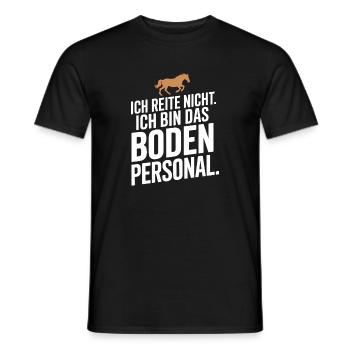 Pferde Ich Reite Nicht Ich Bin Das Bodenpersonal - Männer T-Shirt - Schwarz - Vorne - AI Model Male 178 light (178cm)