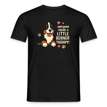 Bernese Mountain Dog Little Berner Therapy Dog Humor - Men's T-Shirt - black - Front - AI Model Male 178 light (178cm)