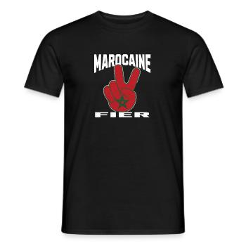 Maroc Drapeau Patriotique Marocain - T-shirt homme - noir - Devant - AI Model Male 178 light (178cm)