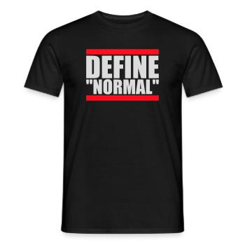 Define Normal Lustig Sarkastisch Definition Grafik - Männer T-Shirt - Schwarz - Vorne - AI Model Male 178 light (178cm)