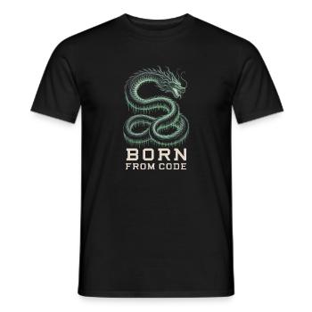 Programmers – Coding Developers & Computer Scientists - Men's T-Shirt - black - Front - AI Model Male 178 light (178cm)