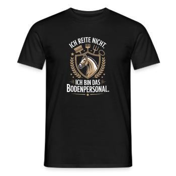 Pferde Ich Reite Nicht Ich Bin Das Bodenpersonal - Männer T-Shirt - Schwarz - Vorne - AI Model Male 178 light (178cm)