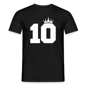 Royal Ten with Crown - Men's T-Shirt - black - Front - AI Model Male 178 light (178cm)