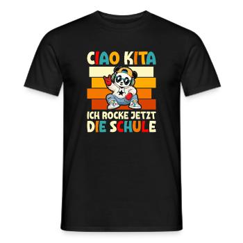Schulanfang 2026 Einschulung Junge Mädchen Kita - Männer T-Shirt - Schwarz - Vorne - AI Model Male 178 light (178cm)
